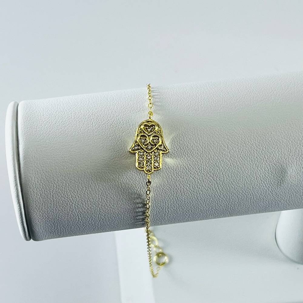 Giani Bernini Women's Cubic Zirconia
Hamsa Hand Ankle Bracelet